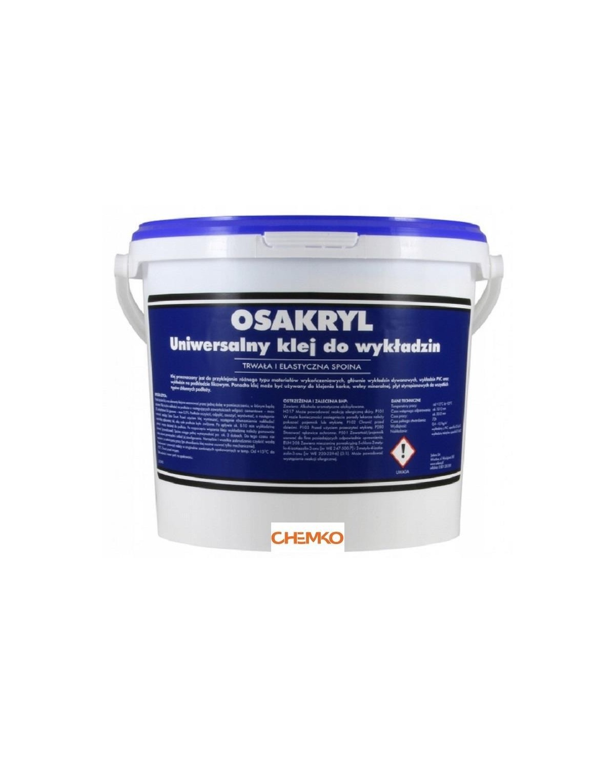 Klej Osakryl Uniwer 7 kg do wykładzin - Wysoka jakość i trwałość