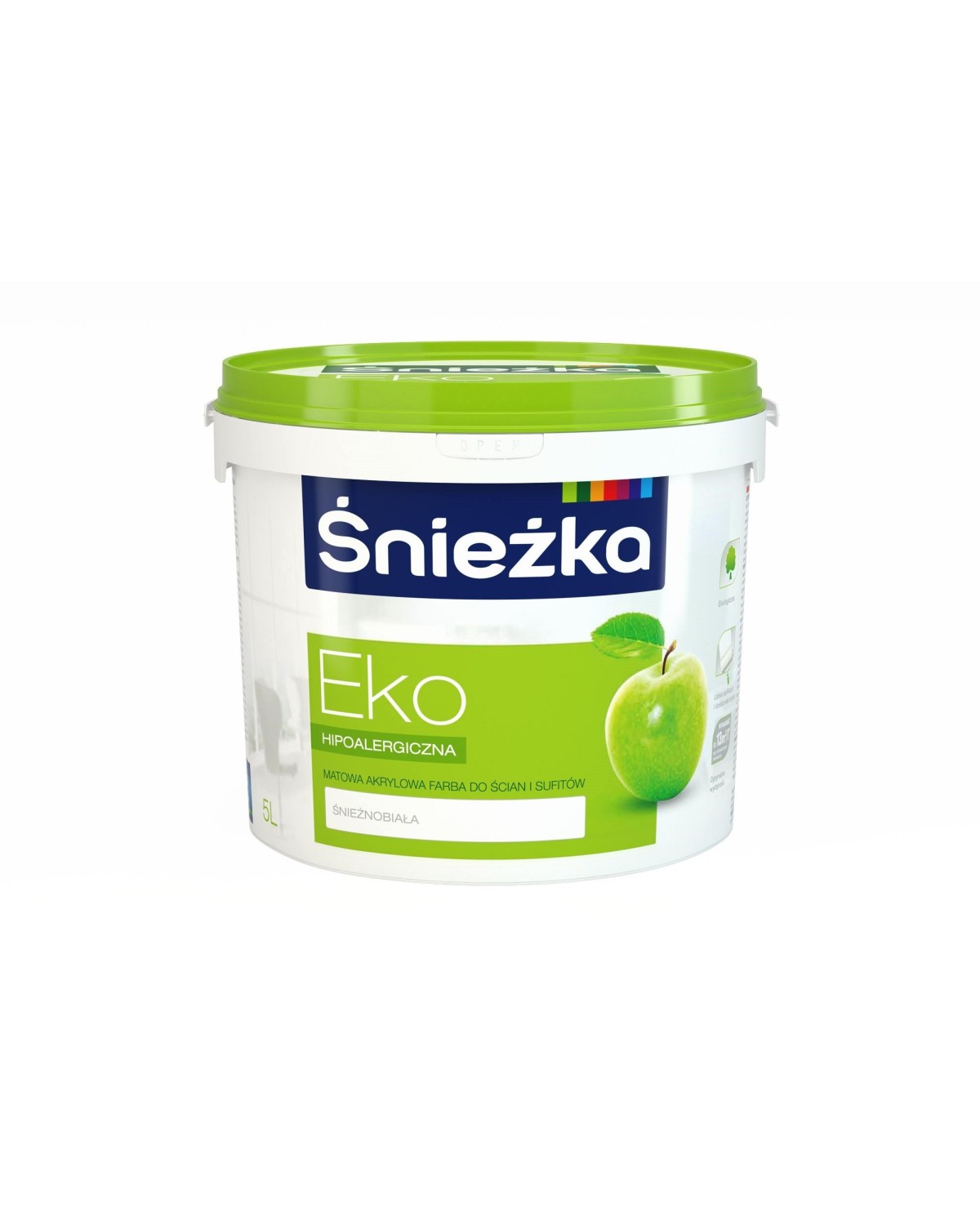 Farba Eko 5 L biała do ścian i sufitów ŚNIEŻKA - wysoka jakość