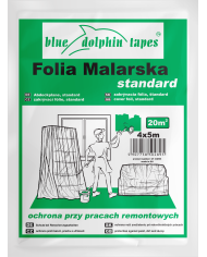 Folia ochronna malarska 4x5m BLUEDOLPHIN - Ochrona i jakość Folia ochronna malarska 4x5m BLUEDOLPHIN - Ochrona i jakość