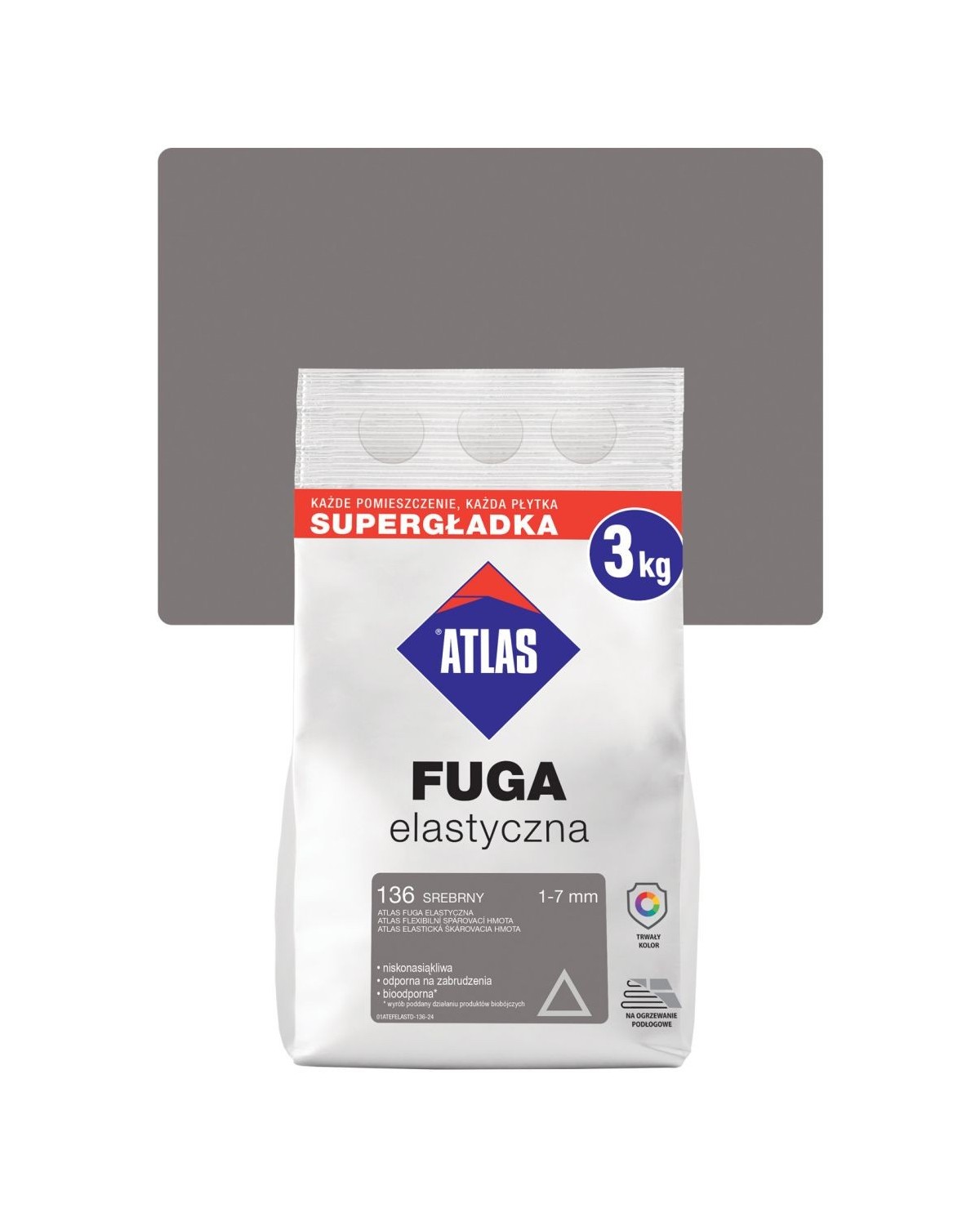 Atlas Fuga Elastyczna 136 Srebrny 3 kg - Wysoka Jakość
