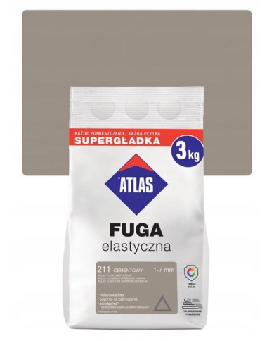 Atlas Fuga Elastyczna 211 Cementowy 3 kg - Wysoka Jakość Atlas Fuga Elastyczna 211 Cementowy 3 kg - Wysoka Jakość