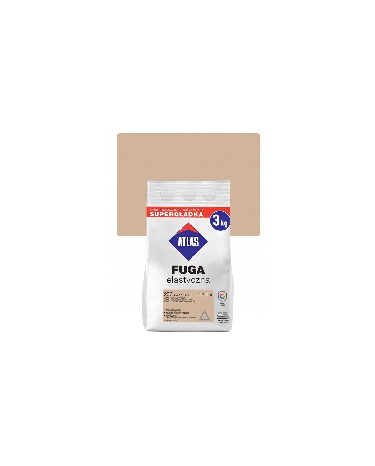 Atlas Fuga Elastyczna 206 Cappuccino 3 kg - Wysoka Jakość Atlas Fuga Elastyczna 206 Cappuccino 3 kg - Wysoka Jakość