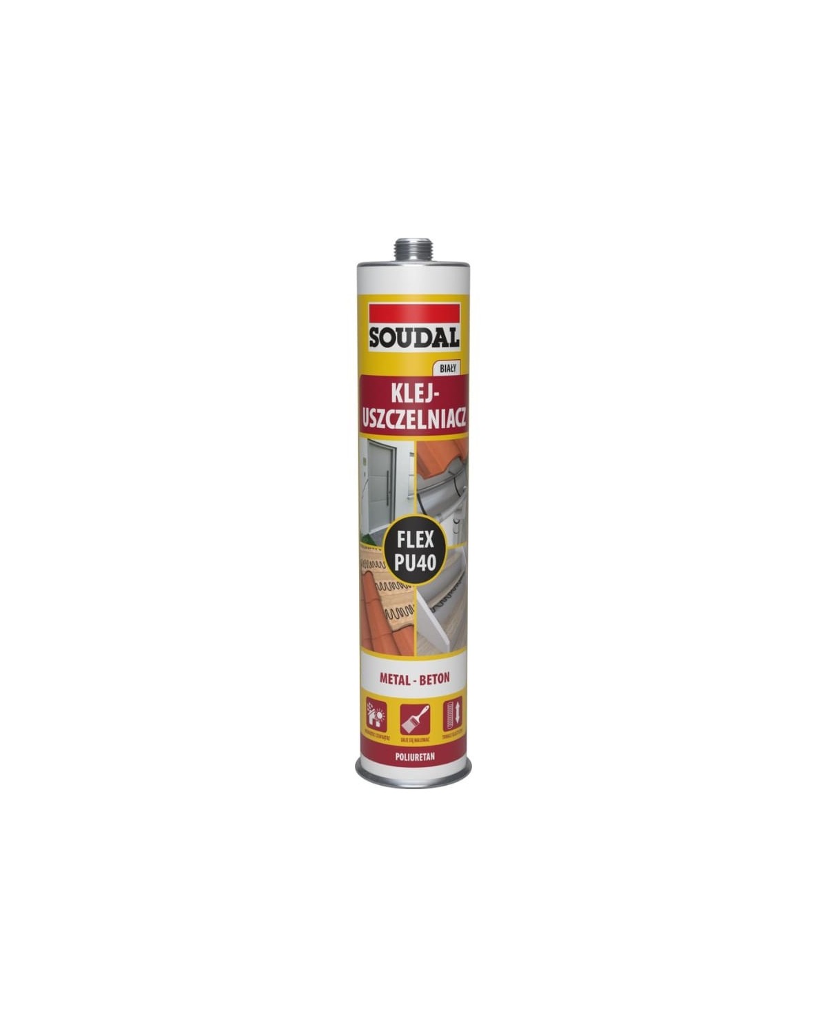 Soudal 300ml Flex PU 40 White - Elastyczny Klej Poliuretanowy