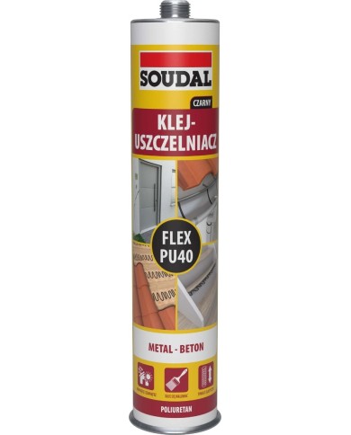 Soudal 300ml Flex PU 40 Black - Elastyczny Klej Poliuretanowy Soudal 300ml Flex PU 40 Black - Elastyczny Klej Poliuretanowy