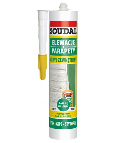 SOUDAL Akryl Zewnętrzny 280ml - Wysoka Jakość i Trwałość SOUDAL Akryl Zewnętrzny 280ml - Wysoka Jakość i Trwałość