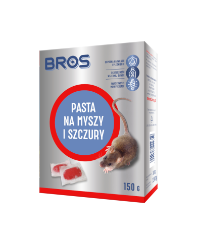 BROS - Pasta na myszy i szczury 150g | Skuteczna ochrona BROS - Pasta na myszy i szczury 150g | Skuteczna ochrona