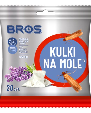 BROS - Kulki lawendowe na mole 120g | Skuteczna ochrona BROS - Kulki lawendowe na mole 120g | Skuteczna ochrona