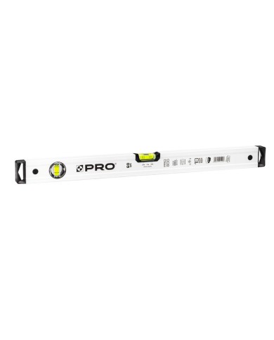 Poziomica PRO600 biała 60cm - Libella 2% | Precyzyjne pomiary Poziomica PRO600 biała 60cm - Libella 2% | Precyzyjne pomiary