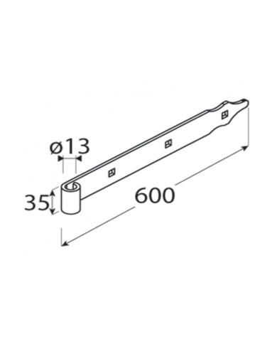 Zawias pasowy 600x35/4,0 fi 13 mm ZP 600 - Wysoka jakość i trwałość Zawias pasowy 600x35/4,0 fi 13 mm ZP 600 - Wysoka jakość i trwałość