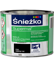 Emalia SUPERMAL czarny mat 0.2L - Wysoka jakość i trwałość Emalia SUPERMAL czarny mat 0.2L - Wysoka jakość i trwałość