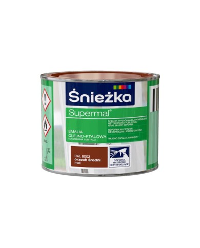 Emalia SUPERMAL matowy orzech średni 0.2L - Wysoka jakość Emalia SUPERMAL matowy orzech średni 0.2L - Wysoka jakość