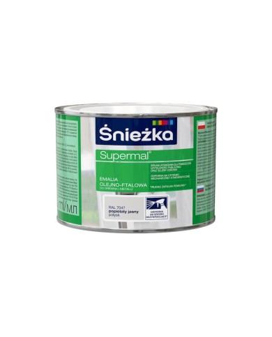 Farba Supermal popiel jasny 0,4 L - ŚNIEŻKA | Wysoka jakość Farba Supermal popiel jasny 0,4 L - ŚNIEŻKA | Wysoka jakość