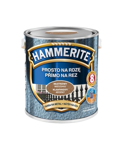 AKZO HAMMERITE Młotkowy Miedziany 0,7L - Farba do metalu AKZO HAMMERITE Młotkowy Miedziany 0,7L - Farba do metalu