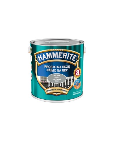 AKZO HAMMERITE Półmat Szary 2,5L - Farba do metalu i drewna AKZO HAMMERITE Półmat Szary 2,5L - Farba do metalu i drewna