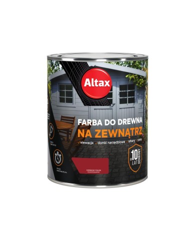 ALTAX Farba do drewna na zewnątrz 750ml - Czerwony kolor ALTAX Farba do drewna na zewnątrz 750ml - Czerwony kolor