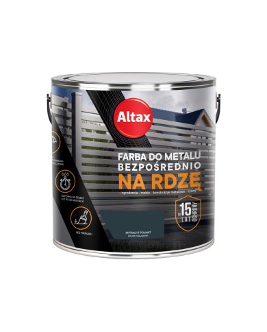 ALTAX Farba do metalu 2,5 L Antracyt Półmat - Wysoka Jakość