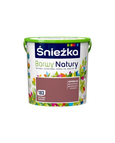 ŚNIEŻKA B.NATURY 2,5L - Pustynna Czerwień | Farba Ekologiczna ŚNIEŻKA B.NATURY 2,5L - Pustynna Czerwień | Farba Ekologiczna