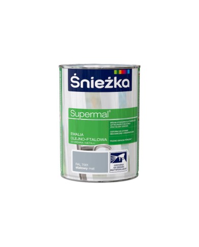 Emalia SUPERMAL stalowy mat 0,8L - Wysoka jakość i trwałość Emalia SUPERMAL stalowy mat 0,8L - Wysoka jakość i trwałość