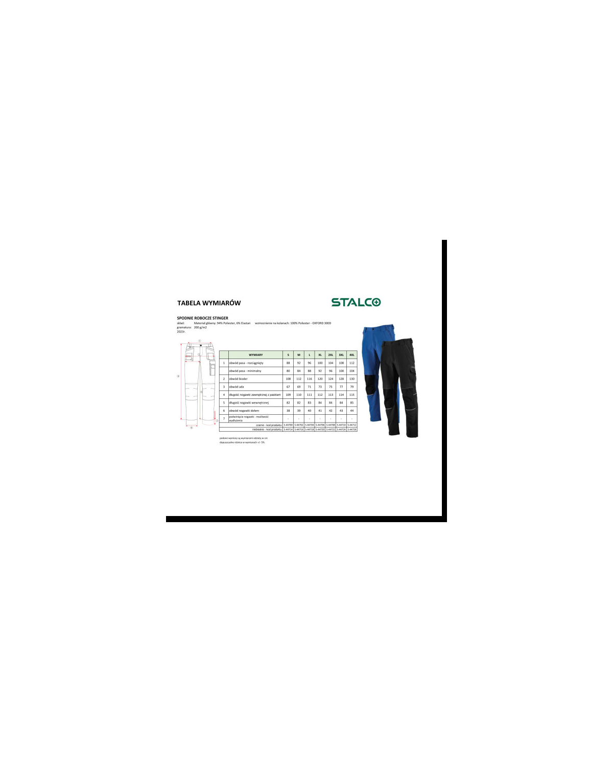 Spodnie robocze do pasa szare "L" - Wygoda i funkcjonalność