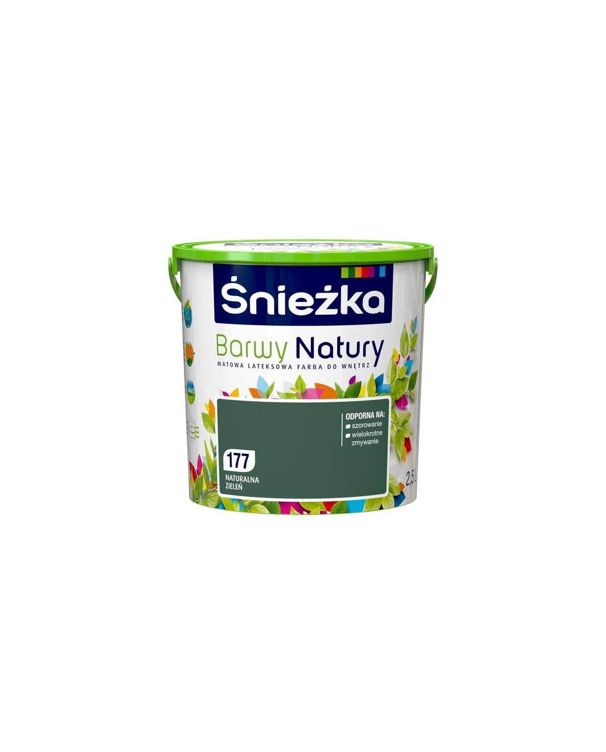 ŚNIEŻKA B.NATURY 2,5L - Naturalna Zieleń 177 | Farba Ekologiczna