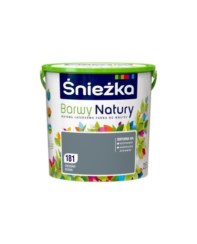 ŚNIEŻKA B.NATURY 2,5L - Chłodny Ocean 181 | Farba do wnętrz ŚNIEŻKA B.NATURY 2,5L - Chłodny Ocean 181 | Farba do wnętrz