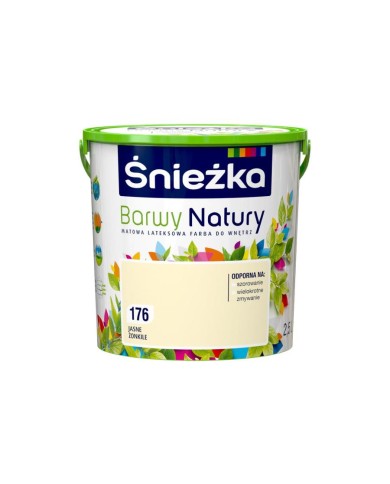 ŚNIEŻKA B.NATURY 2,5L - Jasne Żonkile 176 | Farba do wnętrz ŚNIEŻKA B.NATURY 2,5L - Jasne Żonkile 176 | Farba do wnętrz