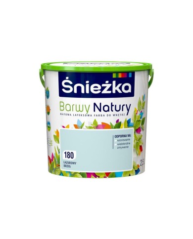 ŚNIEŻKA B.NATURY 2,5L - Lazurowy Brzeg 180 | Farba Ekologiczna ŚNIEŻKA B.NATURY 2,5L - Lazurowy Brzeg 180 | Farba Ekologiczna