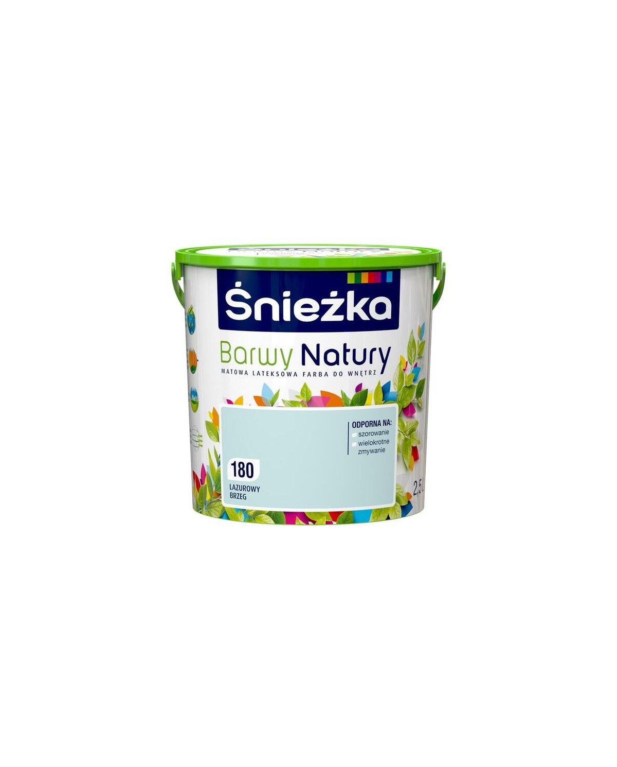 ŚNIEŻKA B.NATURY 2,5L - Lazurowy Brzeg 180 | Farba Ekologiczna
