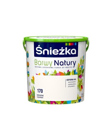ŚNIEŻKA B.NATURY 2,5L - Kremowe Tulipany 170 - Farba do wnętrz ŚNIEŻKA B.NATURY 2,5L - Kremowe Tulipany 170 - Farba do wnętrz