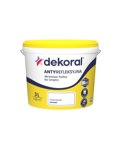 Farba akrylowa antyrefleksyjna Polinak Plus 3 L DEKORAL - najlepsza! Farba akrylowa antyrefleksyjna Polinak Plus 3 L DEKORAL - najlepsza!