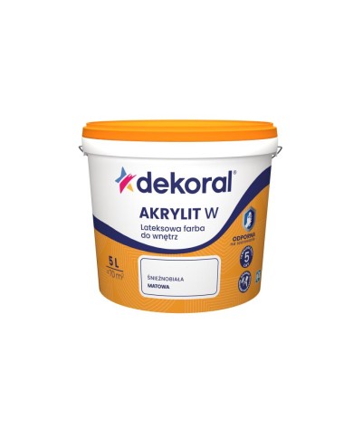 Farba śnieżnobiała 5 l DEKORAL - idealna do ścian i sufitów Farba śnieżnobiała 5 l DEKORAL - idealna do ścian i sufitów