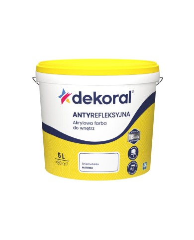 Farba akrylowa antyrefleksyjna Polinak Plus 5 L DEKORAL - najlepsza! Farba akrylowa antyrefleksyjna Polinak Plus 5 L DEKORAL - najlepsza!