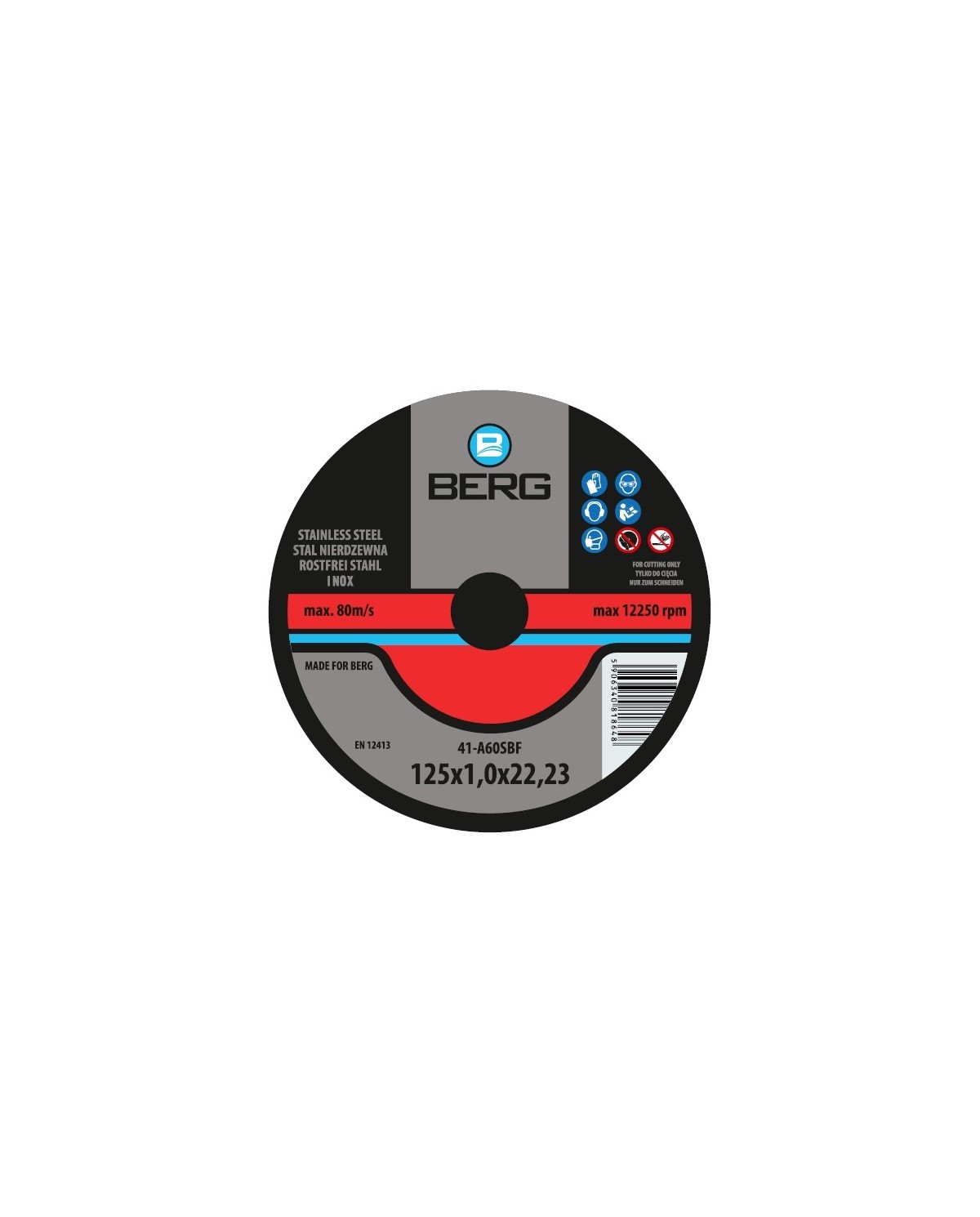Tarcza Ściernica Inox 41 230x2.0x22 - Cięcie Berg | Sklep Online