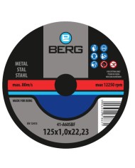 Tarcza Ściernica do Cięcia Metalu 125x1.0x22 BERG - Wysoka Jakość