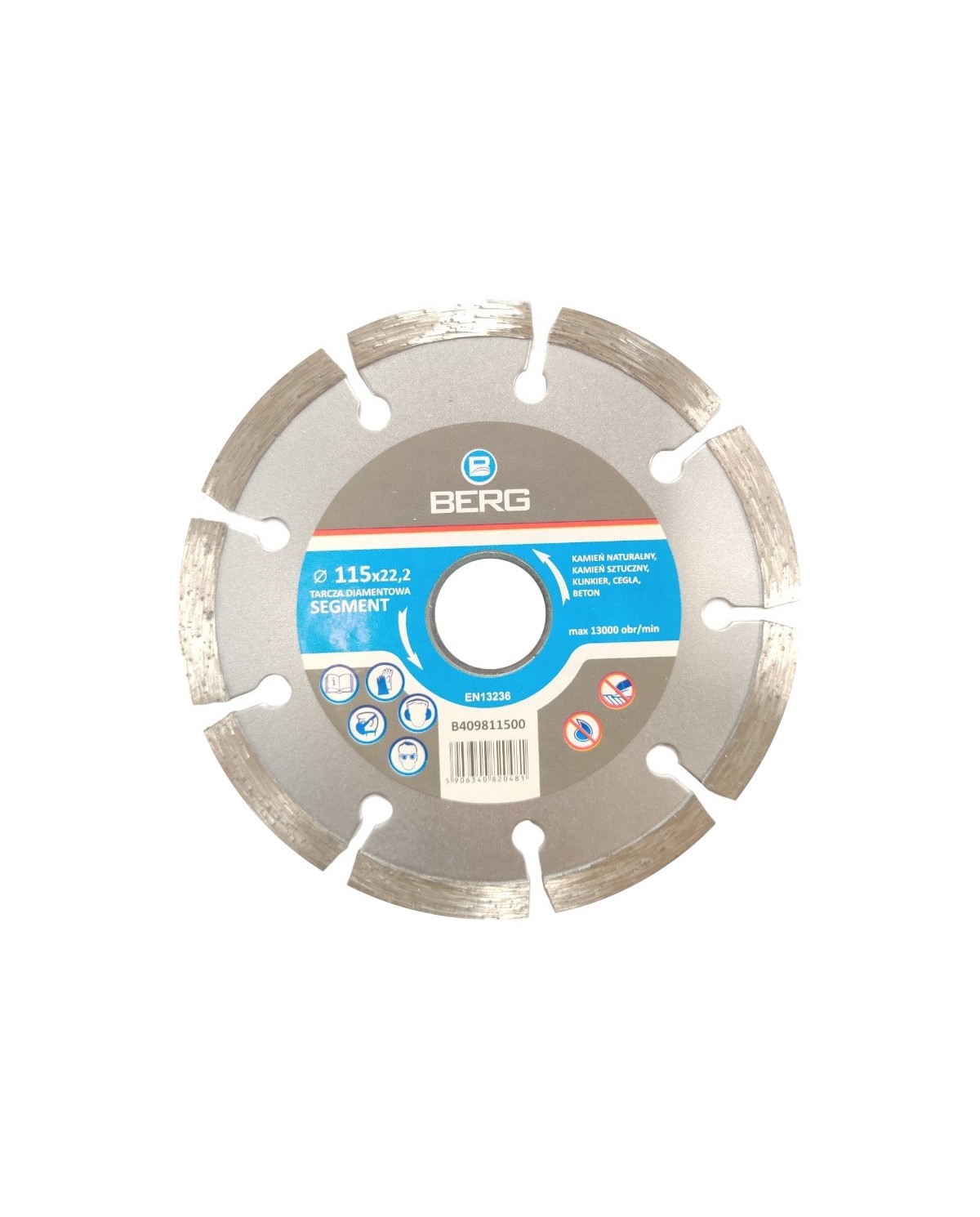 Tarcza diamentowa STANDARD BERG 115 mm - cięcie na sucho Tarcza diamentowa STANDARD BERG 115 mm - cięcie na sucho