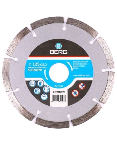 Tarcza diamentowa STANDARD BERG 125 mm - cięcie na sucho Tarcza diamentowa STANDARD BERG 125 mm - cięcie na sucho