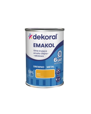 PPG EMAKOL STRONG żółty 0,9L - Wysokiej jakości farba do wnętrz PPG EMAKOL STRONG żółty 0,9L - Wysokiej jakości farba do wnętrz