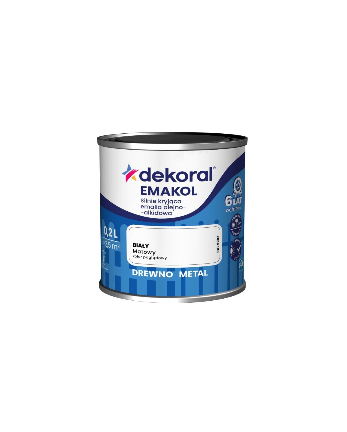 PPG EMAKOL STRONG biały matowy 0,2L - Farba do wnętrz PPG EMAKOL STRONG biały matowy 0,2L - Farba do wnętrz