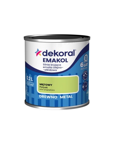 Emalia ftalowa Emakol Strong miętowy 0,2 L - DEKORAL Emalia ftalowa Emakol Strong miętowy 0,2 L - DEKORAL