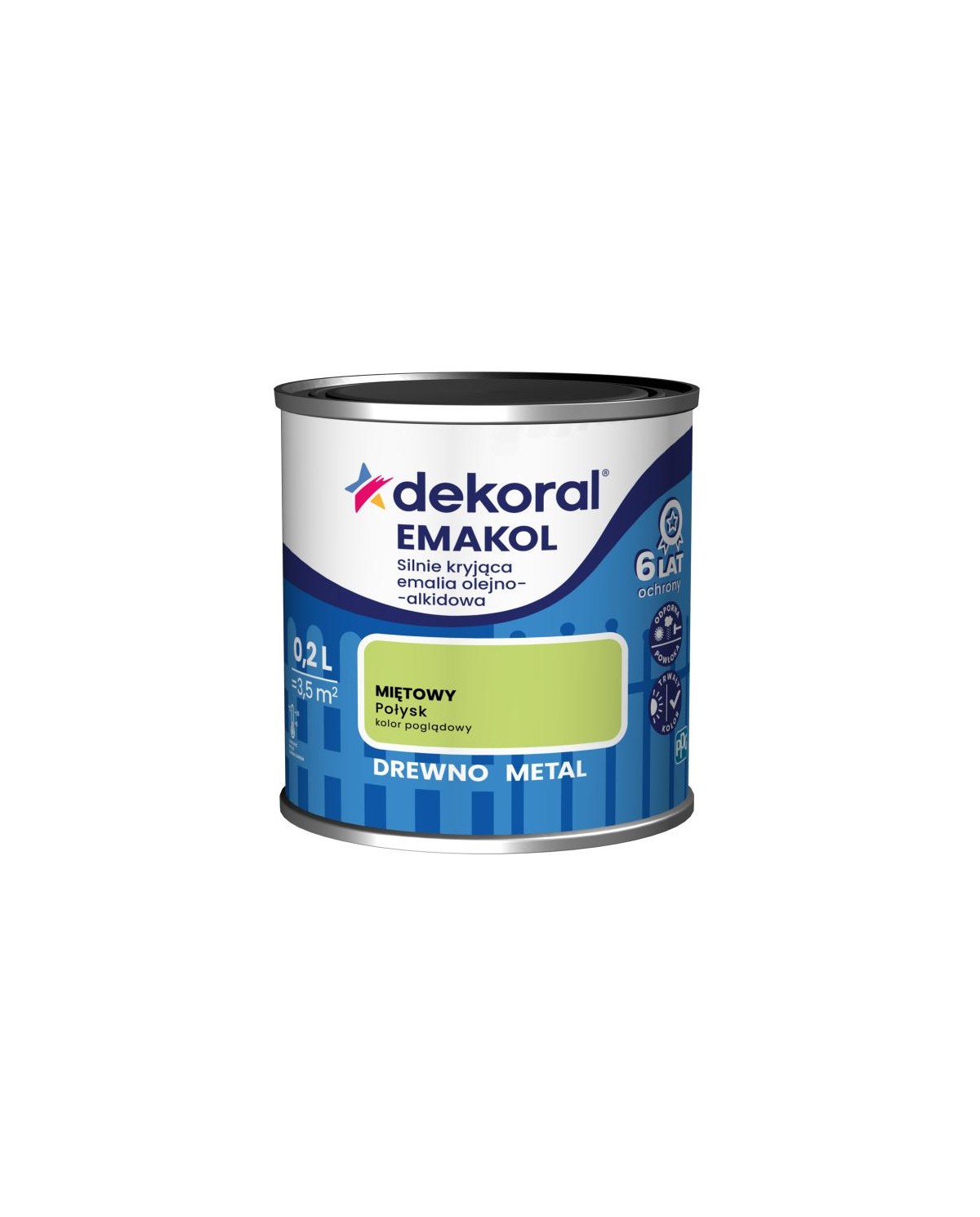 Emalia ftalowa Emakol Strong miętowy 0,2 L - DEKORAL Emalia ftalowa Emakol Strong miętowy 0,2 L - DEKORAL