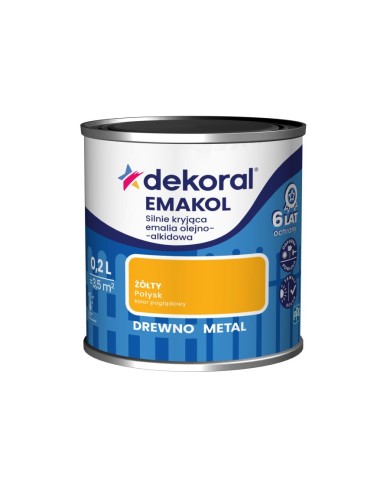 Emalia ftalowa Emakol Strong 0,2 L zielony żółty DEKORAL Emalia ftalowa Emakol Strong 0,2 L zielony żółty DEKORAL