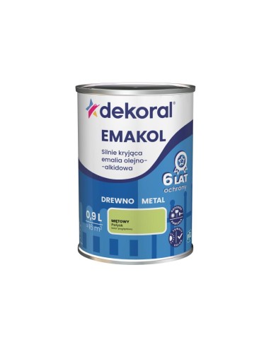 Emalia Ftalowa Emakol Strong Miętowy 0,9 L - DEKORAL Emalia Ftalowa Emakol Strong Miętowy 0,9 L - DEKORAL