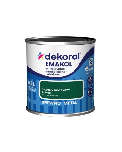 Emalia Ftalowa Emakol Strong Zielony Soczysty 0,2 L - DEKORAL Emalia Ftalowa Emakol Strong Zielony Soczysty 0,2 L - DEKORAL