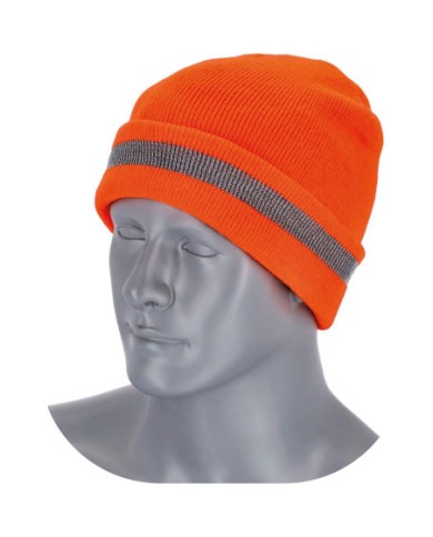 Czapka Odbaskowa Pomarańczowa "Fluo" - Bezpieczeństwo i Styl