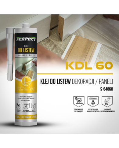 Klej montażowy do listew KDL 60 280ml - Wysoka jakość i trwałość Klej montażowy do listew KDL 60 280ml - Wysoka jakość i trwałość