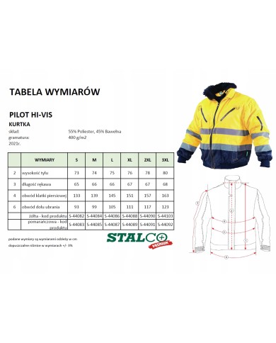 ODBLASKOWA KURTKA ROBOCZA HI-VIS ŻÓŁTA 'S' - Bezpieczeństwo i Styl ODBLASKOWA KURTKA ROBOCZA HI-VIS ŻÓŁTA 'S' - Bezpieczeństwo i Styl