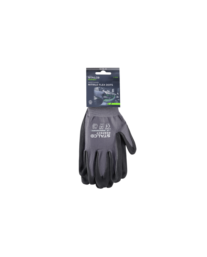 Rękawice nylonowe Nitrile Flex Dots 8" - Stalco Perfect