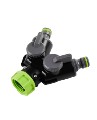 Rozdzielacz podwójny STR STALCO GARDEN z zaworami - Wydajność!