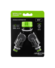 Rozdzielacz podwójny STR STALCO GARDEN z zaworami - Wydajność!