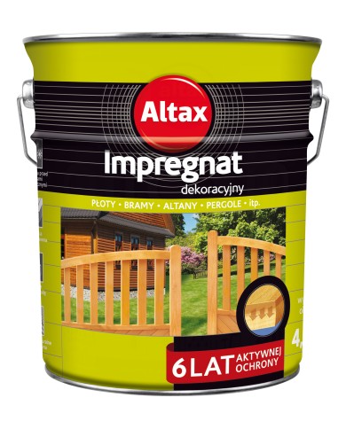 ALTAX Impregnat 4,5 L - Ochrona drewna w kolorze pinia ALTAX Impregnat 4,5 L - Ochrona drewna w kolorze pinia